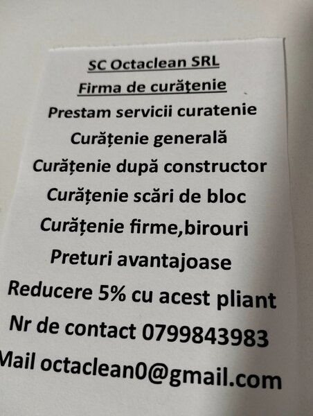 Octaclean - Firma de curatenie Bucuresti, Ilfov